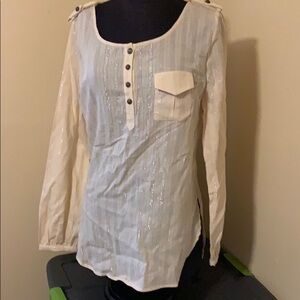 EUC Size M Nick & Mo Long Sleeved Sheer Shirt D3